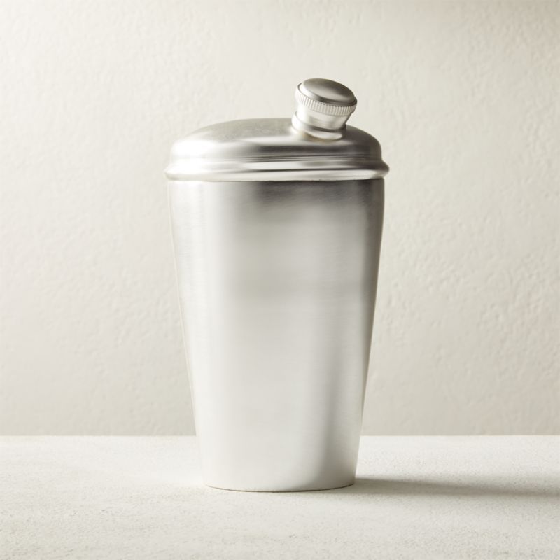 Degroff Silver Cocktail Shaker + Reviews | CB2 | CB2
