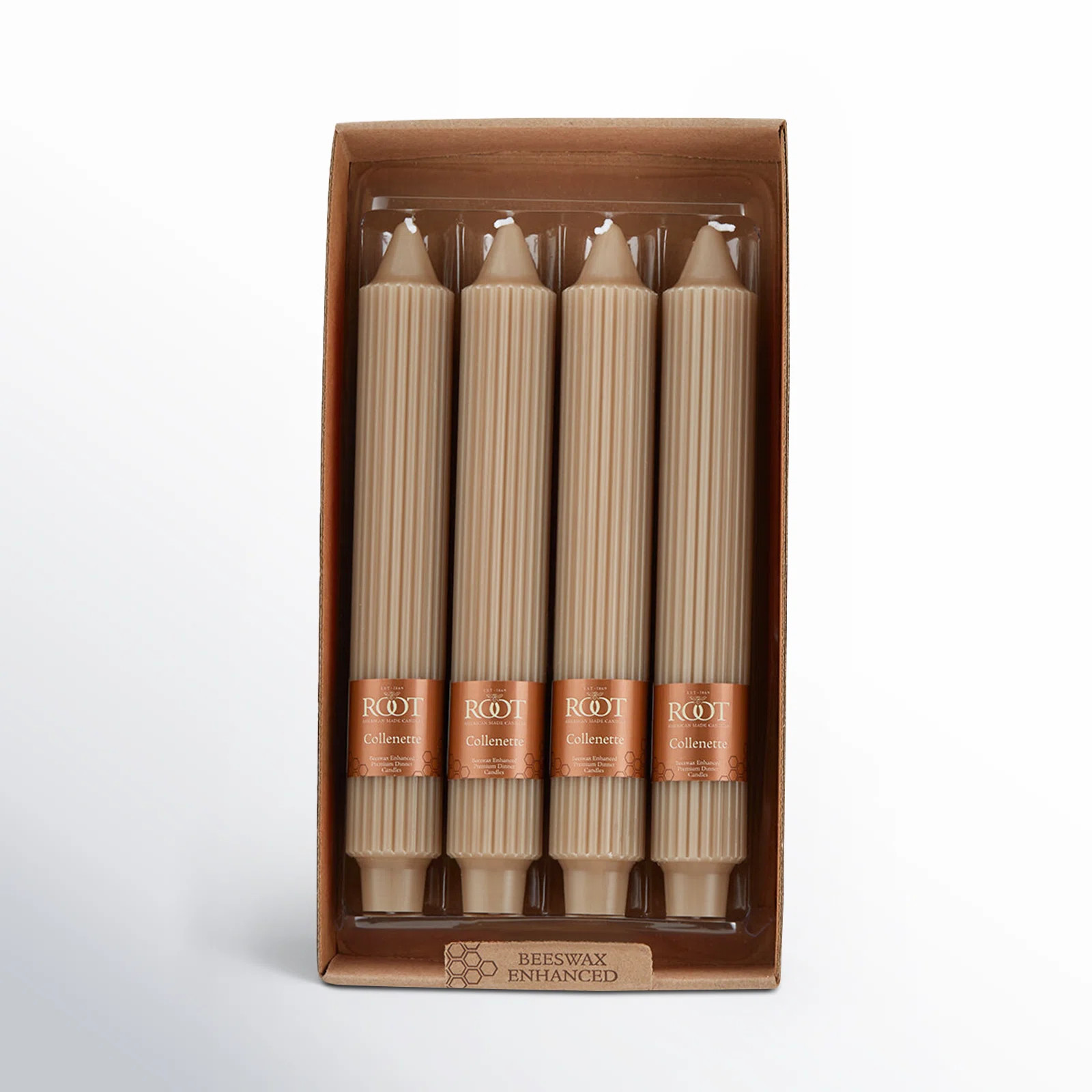 Grecian Collenette Unscented Taper Candle (Set of 4) | Joss & Main