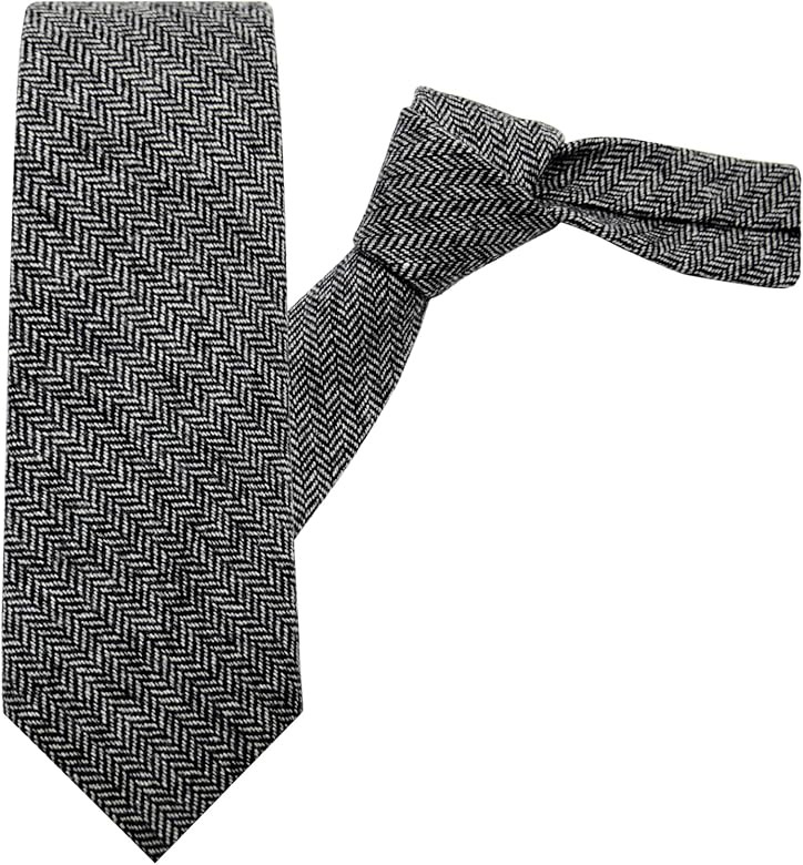 Mantieqingway Mens Ties 2.36" Cotton Skinny Ties for Men Wedding Party Solid Color Necktie | Amazon (US)