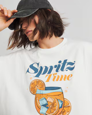 White Spritz Cocktail T-Shirt | Simply Be | Simply Be (UK)