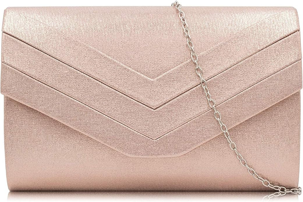 Milisente Evening Bag for Women, Suede Envelope Evening Purses Crossbody Shoulder Clutch Bag | Amazon (US)