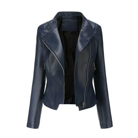 Pgeraug jackets for women Womens Leather Jackets Motorcycle Coat Short Lightweight Pleather Crop Coa | Walmart (US)