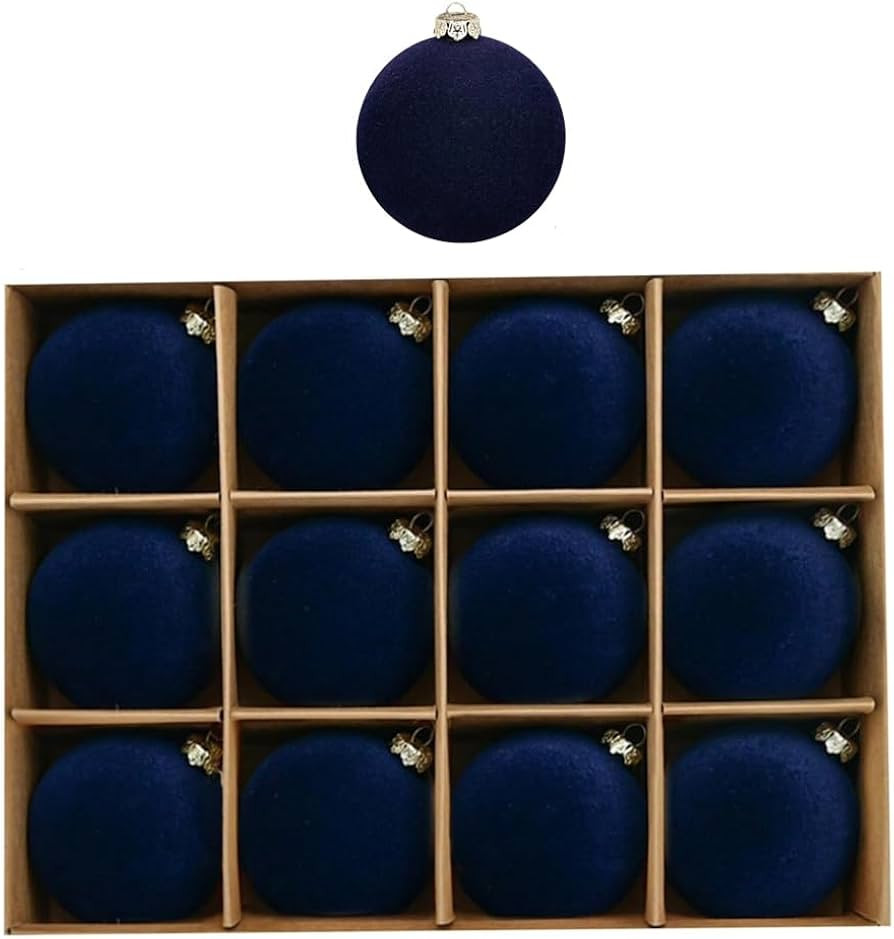 12 Pcs 2.4 Inches Velvet Christmas Ornaments Balls Christmas Tree Balls Christmas Hanging Ornamen... | Amazon (CA)