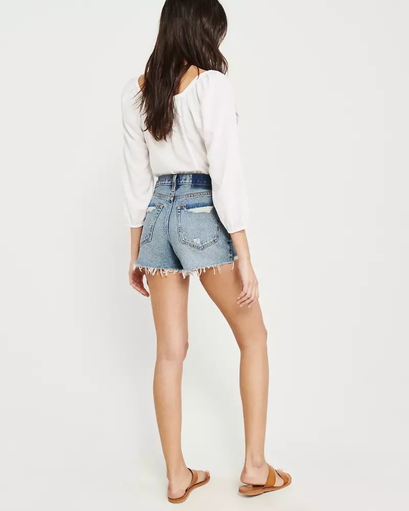 High Rise Denim Shorts | Abercrombie & Fitch US & UK