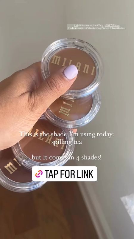 #AD The shades for these @milanicosmetics bronzers are so pretty! I went with the shade “Spilling Tea” and got it at @target #GRWMilani #milanicosmetics #blushlayering #Target #TargetPartner