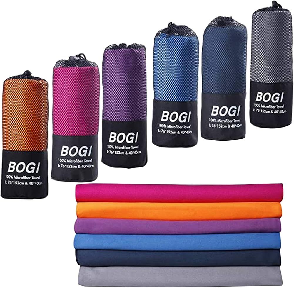 BOGI Microfiber Travel Sports Towel-Quick Dry Towel, Soft Lightweight Microfiber Camping Towel Ab... | Amazon (US)