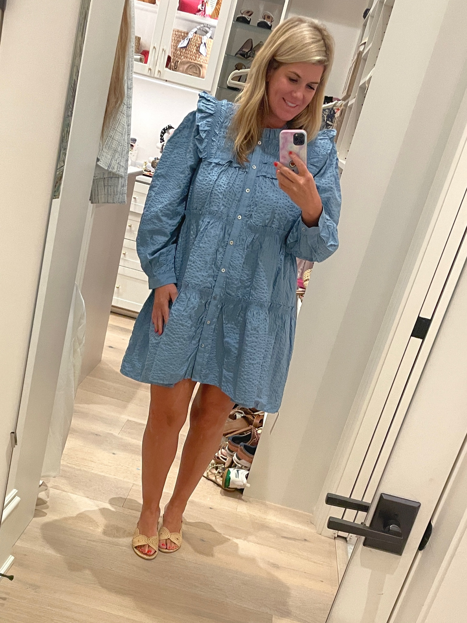 Sea dress wearing a size Large. Sizing is generous.