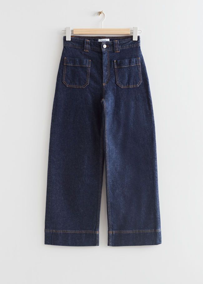 Wide Leg Patch Pocket Jeans | & Other Stories US