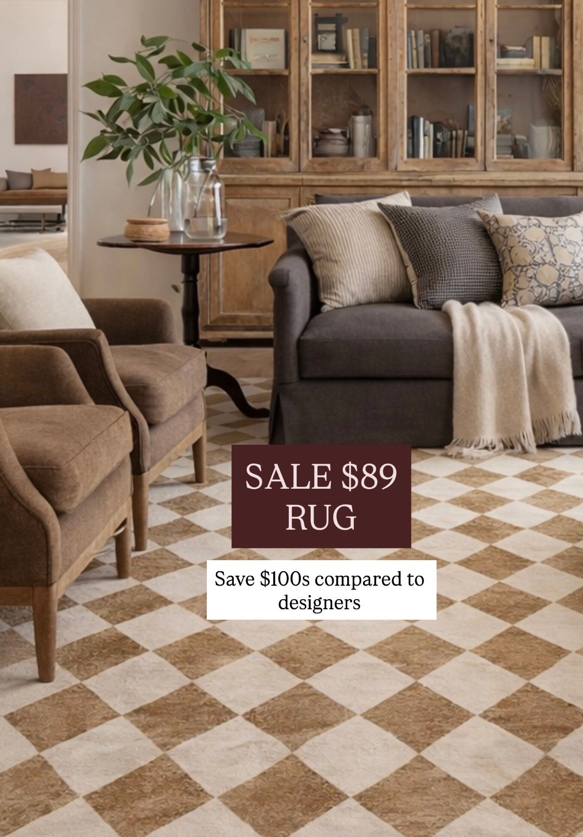 And same price on this checkered, rug, checkered, indoor rug, neutral, indoor rug, area, rug bedroom, rug, living room rug

#LTKHome #LTKSaleAlert
