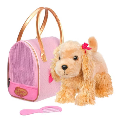 Pucci Pups Golden Dot Glam Bag & Cocker Spaniel Puppy Stuffed Animal | Target