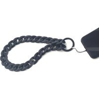 Matte Black Phone Strap Charm - Chunky Acrylic Wrist Chain, Modern Tech Accessory Or Bag Charm, Cool Gift For Her | Etsy (US)