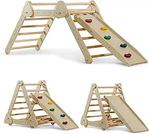 Avenlur Vicus: The Ultimate 4-in-1 Montessori Waldorf Style Indoor Gym Playset - Foldable Triangl... | Amazon (US)