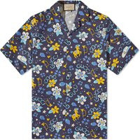 Gucci Men's Seasonal Print Vacation Shirt in Blue, Size Small | END. Clothing | End Clothing (US & RoW)
