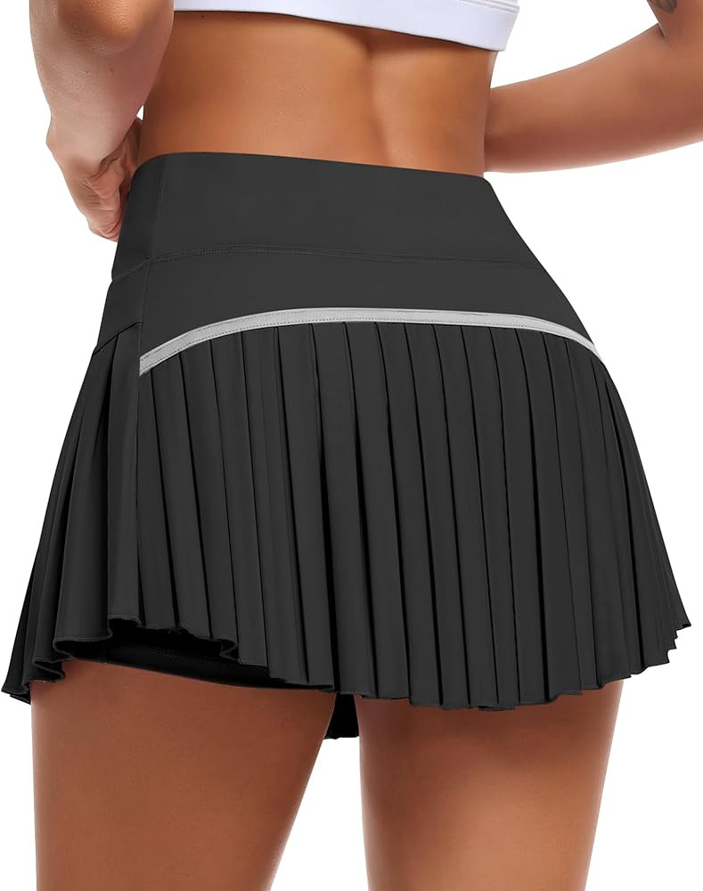 Womens Pleated Tennis Skirt with Shorts High Waisted Golf Skort Mini Skirt Workout Skirt Athletic... | Amazon (US)