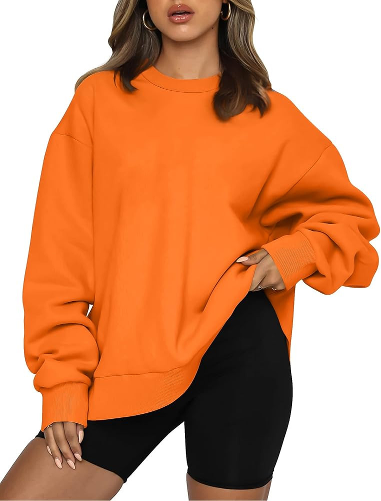VNIRA Oversized Sweatshirt for Women Fleece Long Sleeve Crewneck Casual Pullover Hoodie Tops Fall... | Amazon (US)