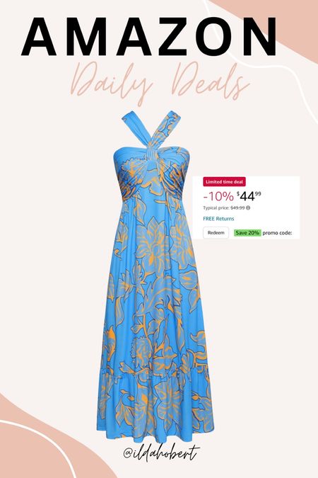 Amazon daily deal - maxi dress 

#LTKsalealert #LTKstyletip #LTKfindsunder50