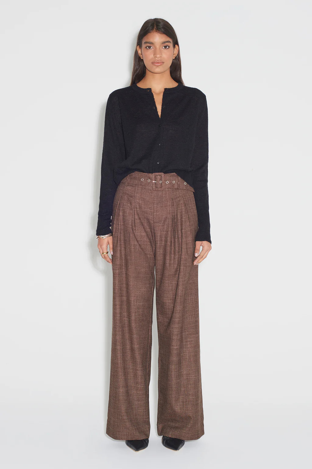 Amanda Knit Cardigan Black | Hansen and Gretel