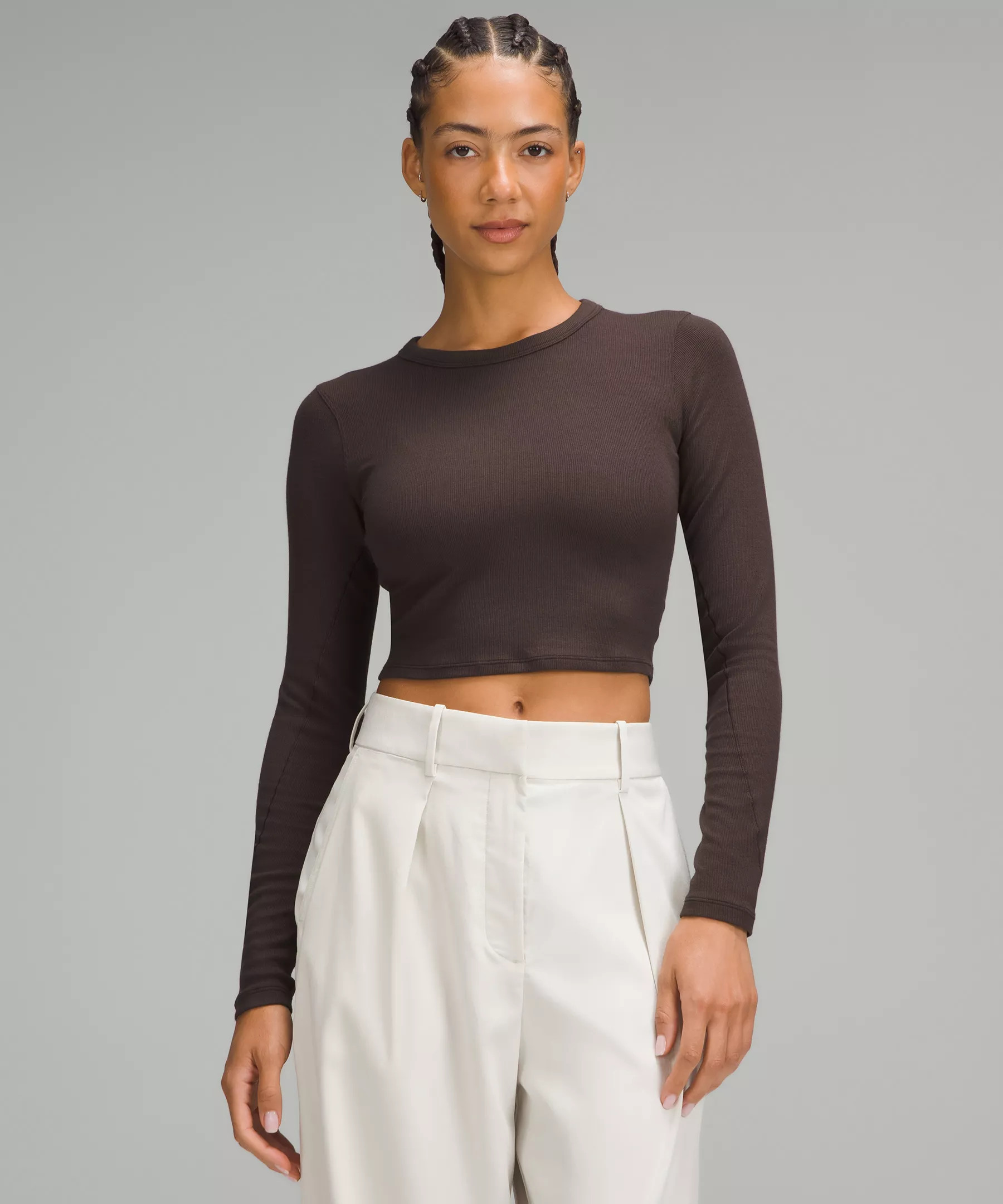 Hold Tight Straight-Hem Cropped Long-Sleeve Shirt | Women's Long Sleeve Shirts | lululemon | Lululemon (US)