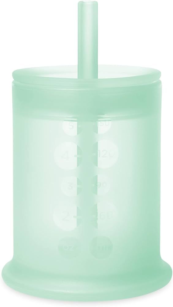 Olababy Silicone Training Cup with Straw Lid | Babies Water Drinking Cup | 6+ Mo Infant To 12-18 ... | Amazon (US)