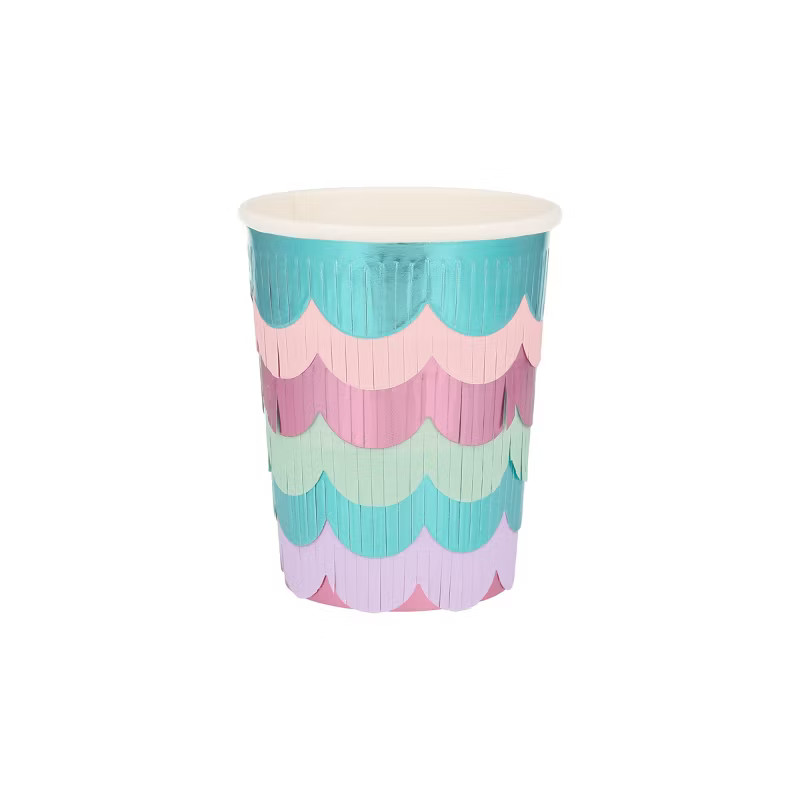 Meri Meri Mermaid Scalloped Fringe Cups | Target