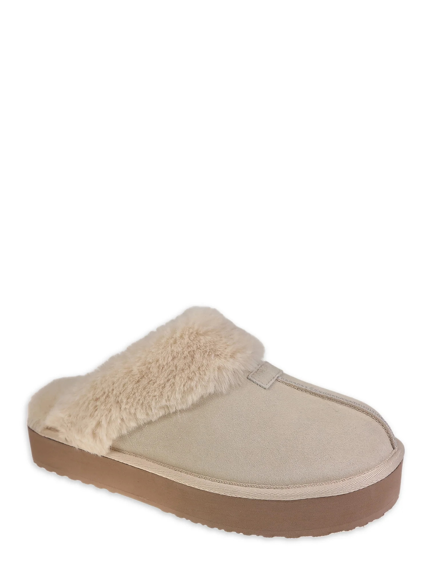 Secret Treasures Women's Genuine Suede Platform Clog | Walmart (US)