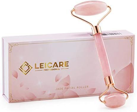 Jade Roller for Face - Rose Quartz Face Roller Skin Care - Stone Facial Roller, Face Massager for... | Amazon (US)