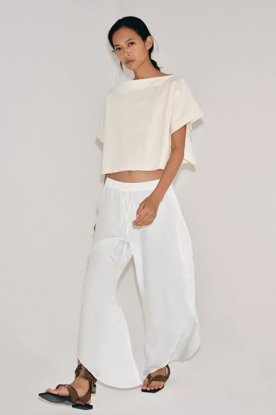 CAPE EFFECT CROP TOP | Zara US