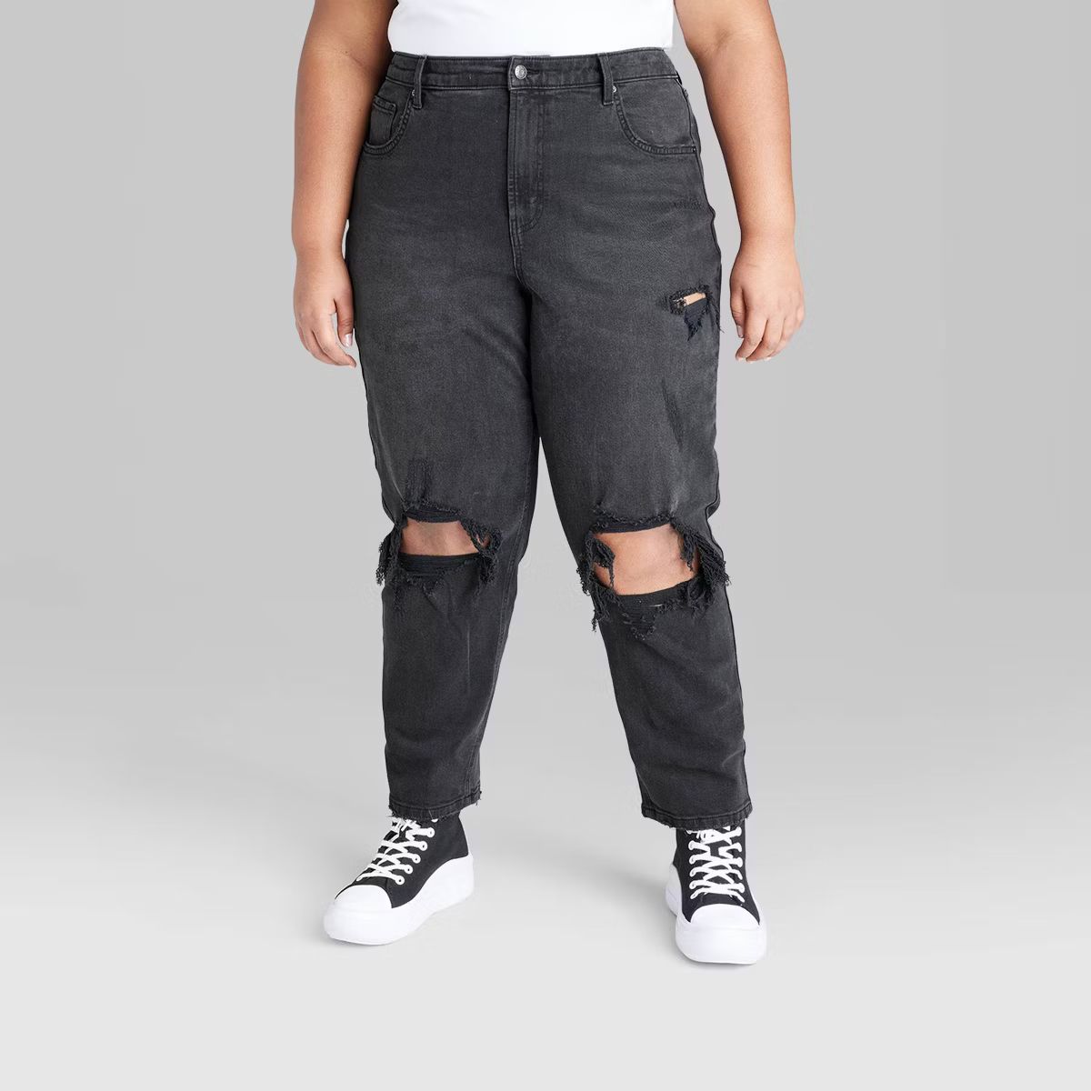 Women's Super-High Rise Tapered Jeans - Wild Fable™ Black Denim | Target