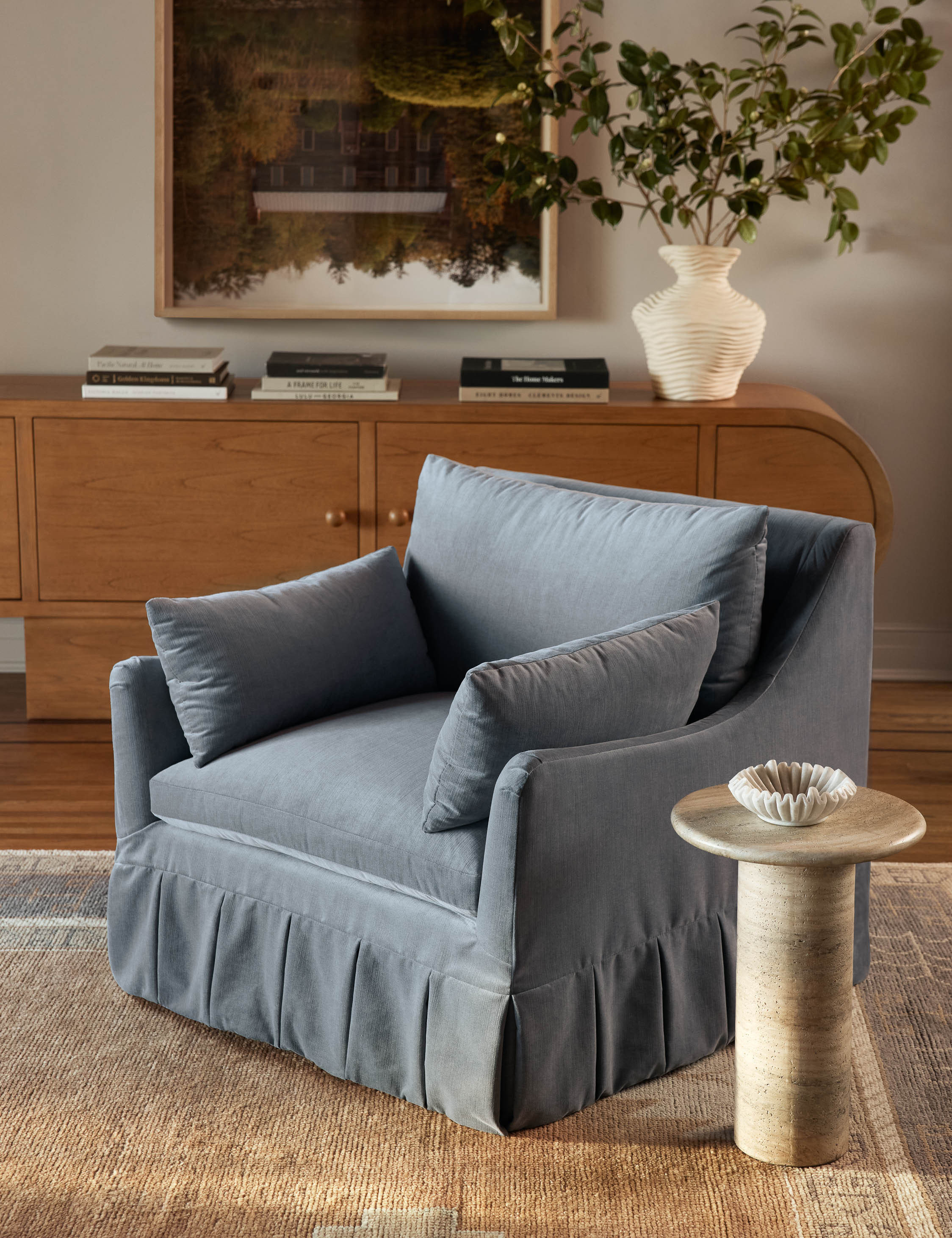 Portola Pleated Accent Chair | Lulu and Georgia 
