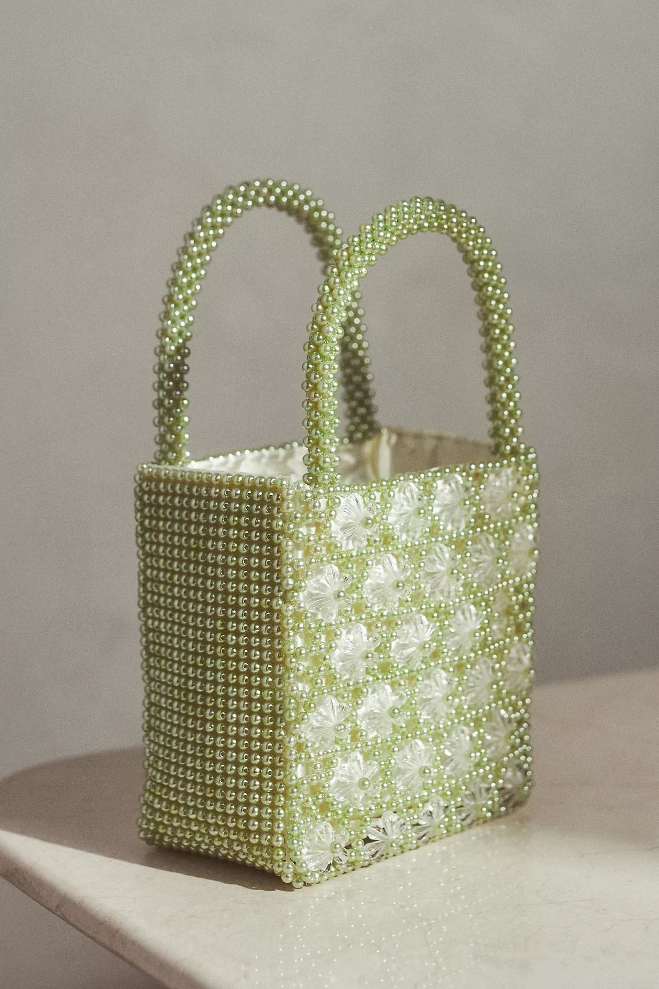 Beaded Floral Mini Tote | Anthropologie (US)