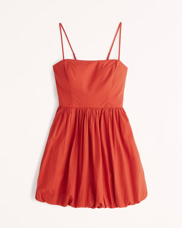 Bubble Hem Mini Dress | Abercrombie & Fitch (US)