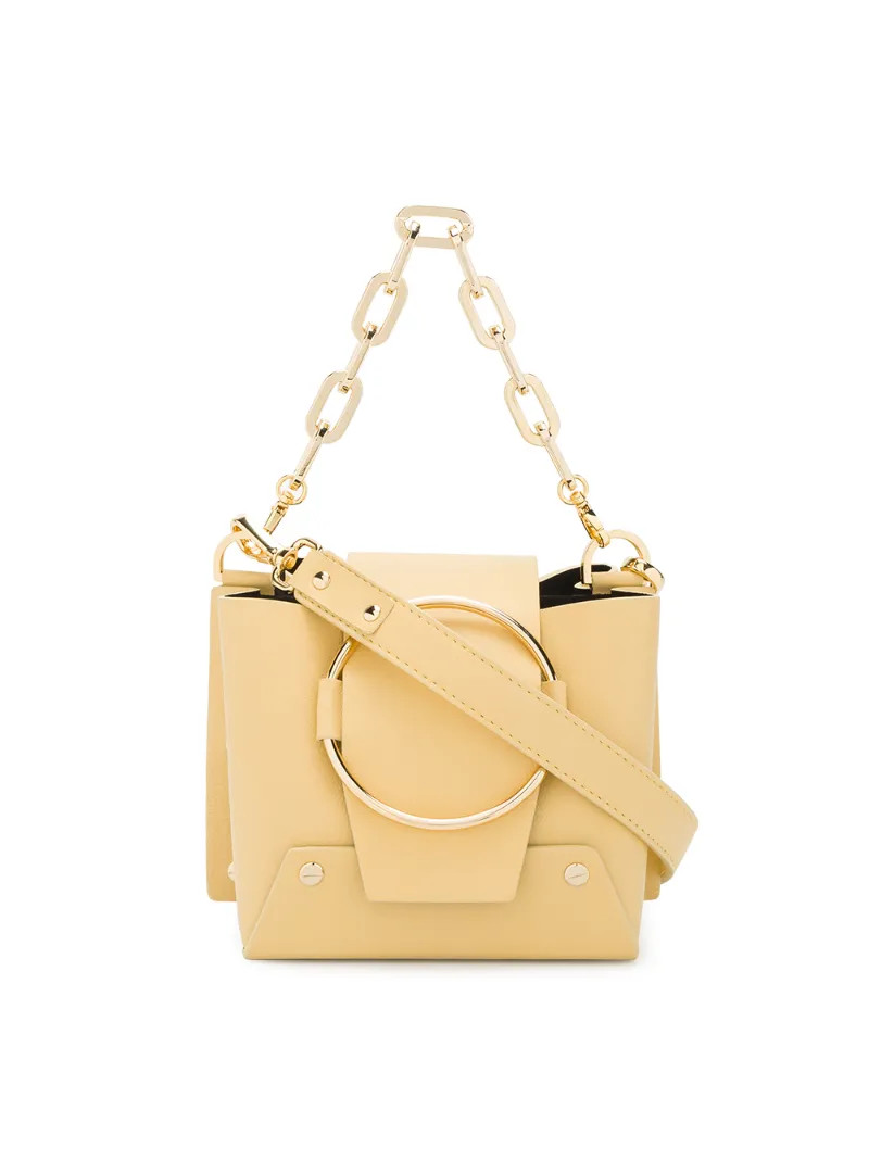 Yuzefi - mini Delila bucket bag - women - Leather/metal - One Size, Yellow/Orange, Leather/metal | FarFetch US