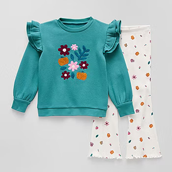 new!Okie Dokie Fleece Toddler & Little Girls 2-pc. Pant Set | JCPenney