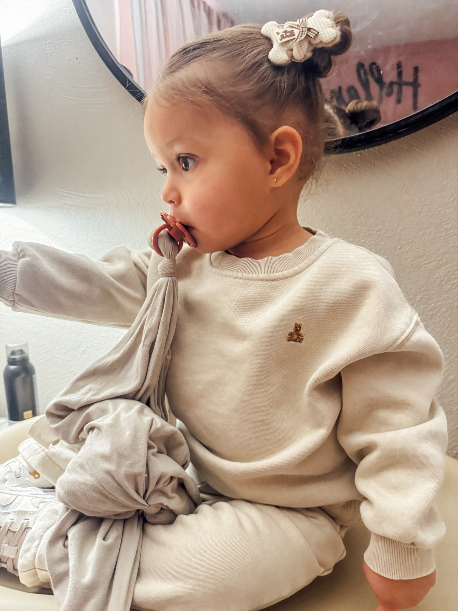 Baby bear 🐻 these little comfy sets are SO SOFT and they’re so stinking cute on my girlies. I paired them with these cute bear clippies from tjmaxx! 

#LTKStyleTip #LTKKids #LTKFamily
