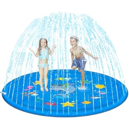 Zingiber sprinklers pad, Splash Pad, Sprinklers map Matte Outdoor Splash Play Mat with Education Fun | Amazon (US)