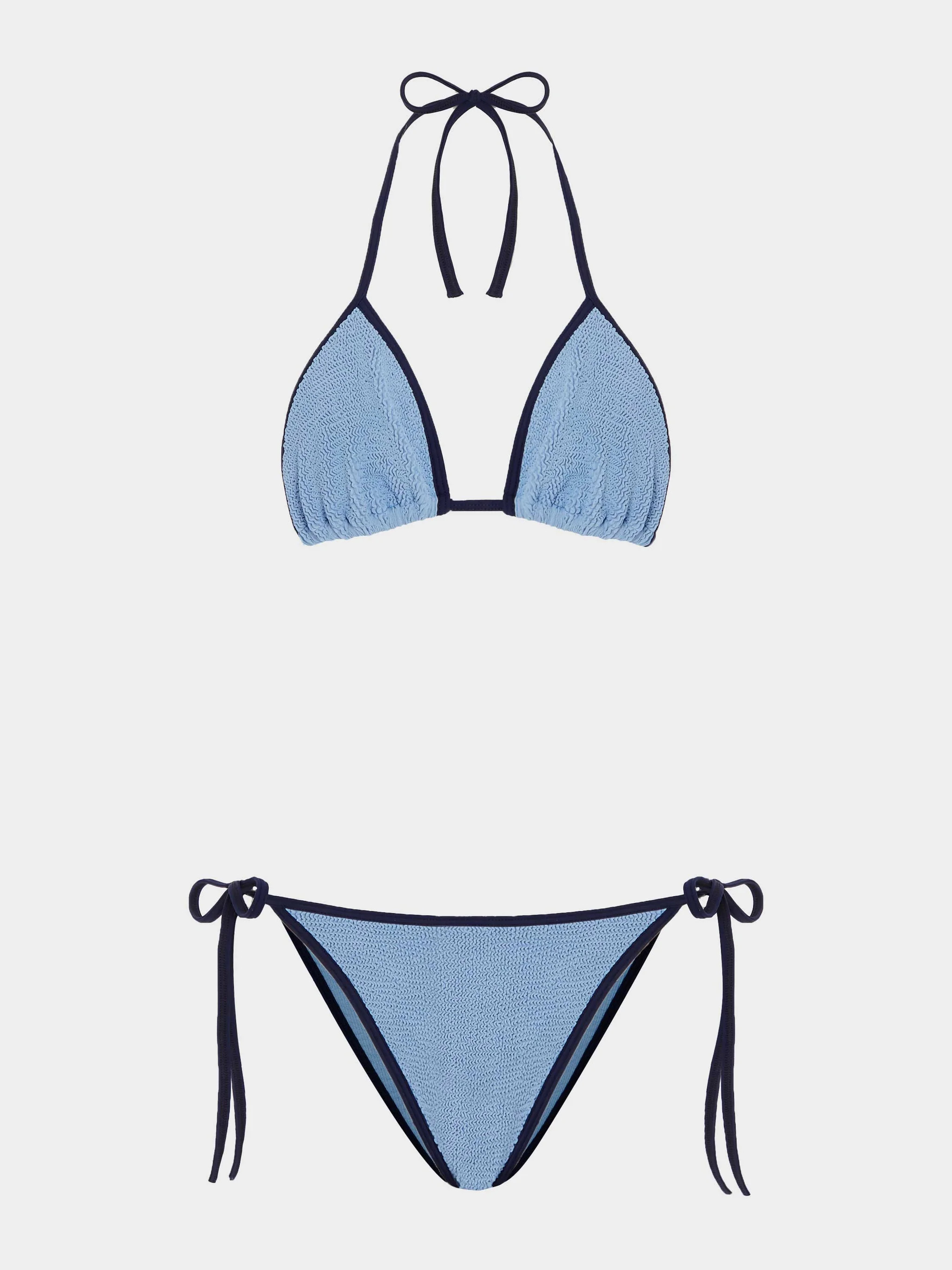 Gina Bikini Contrast - Cornflower/Navy | HUNZA G
