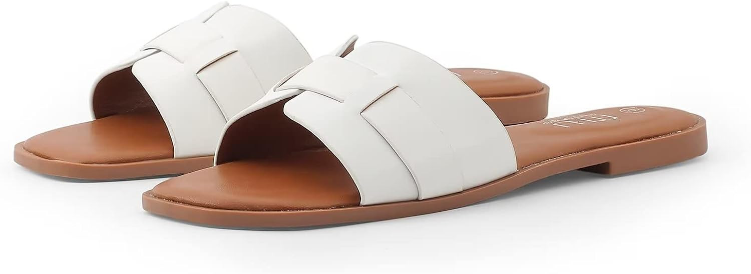 MUSSHOE Womens Sandals Slip on Cross Knot Sandals for Women Dressy Summer | Amazon (US)