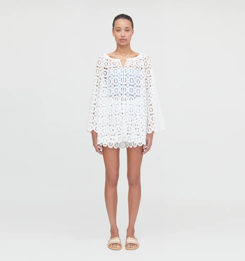 The Enella Tunic - White Broderie | Hill House Home US