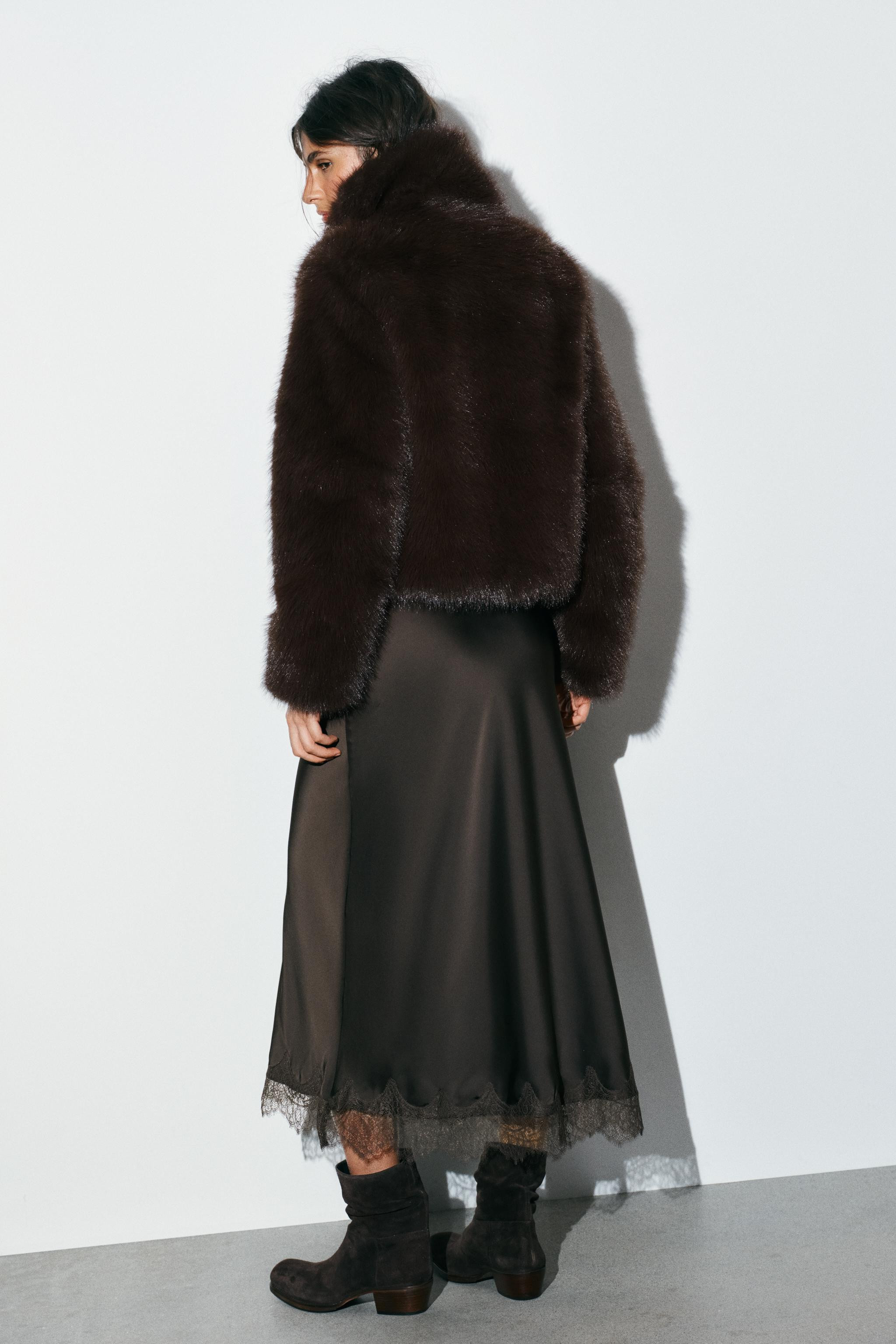 SHORT FAUX FUR COAT | Zara US