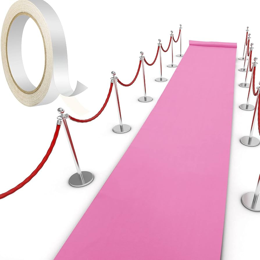 Shappy Pink Carpet Runner Rug for Party 55gsm Thickness with Carpet Tape Hallway Rug for Graduate... | Amazon (US)
