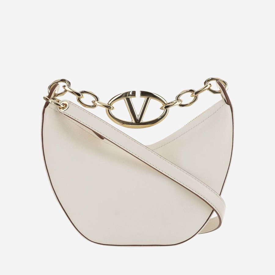 Valentino Garavani Mini Hobo Vlogo Moon Bag In Nappa Leather With Chain | Jomashop.com & JomaDeals.com