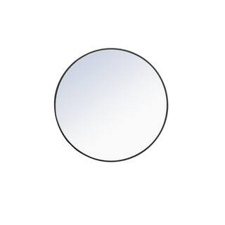 Medium Round Black Modern Mirror (36 in. H x 36 in. W) WM8082Black - The Home Depot | The Home Depot