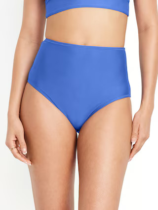 Matte High-Waisted Bikini Swim Bottoms | Old Navy (US)