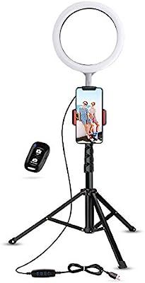 Selfie Ring Light with Tripod Stand & Cell Phone Holder for Live Stream/Makeup, UBeesize Mini Led... | Amazon (US)