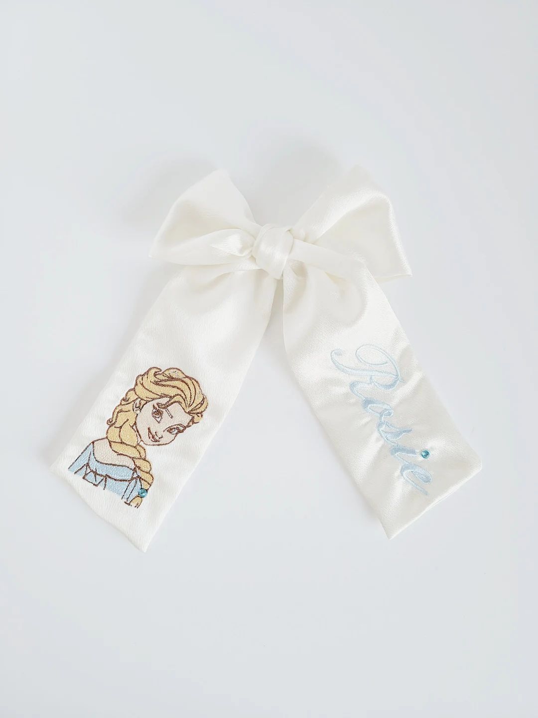 Elsa Princess Bow - Embroidered  Snow Queen | Etsy (US)