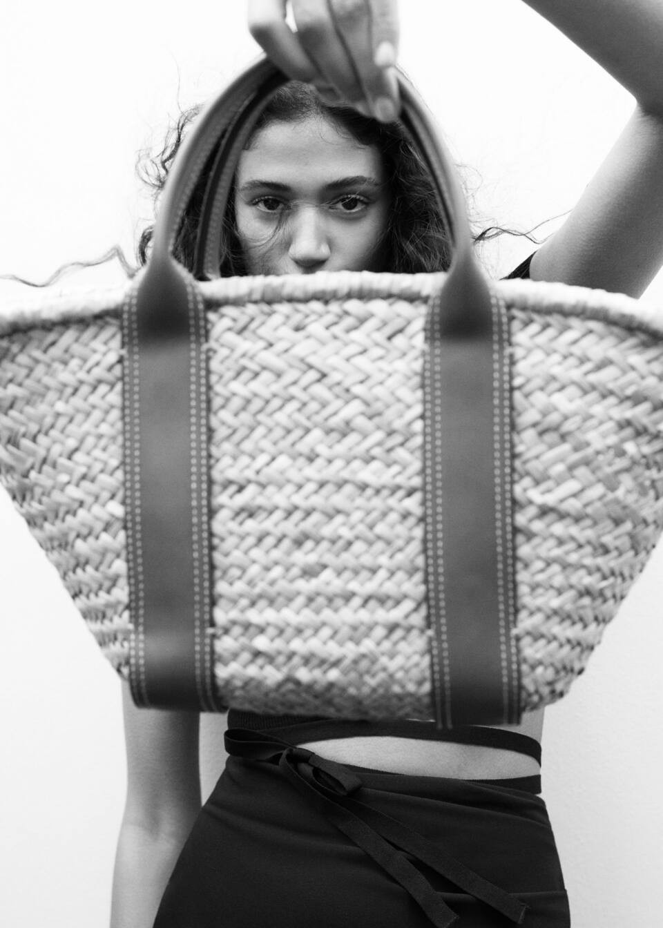Double strap basket bag | MANGO (US)