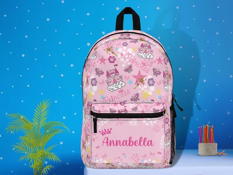 Personalized Princess Backpack Monogrammed Girls Backpack - Etsy | Etsy (US)