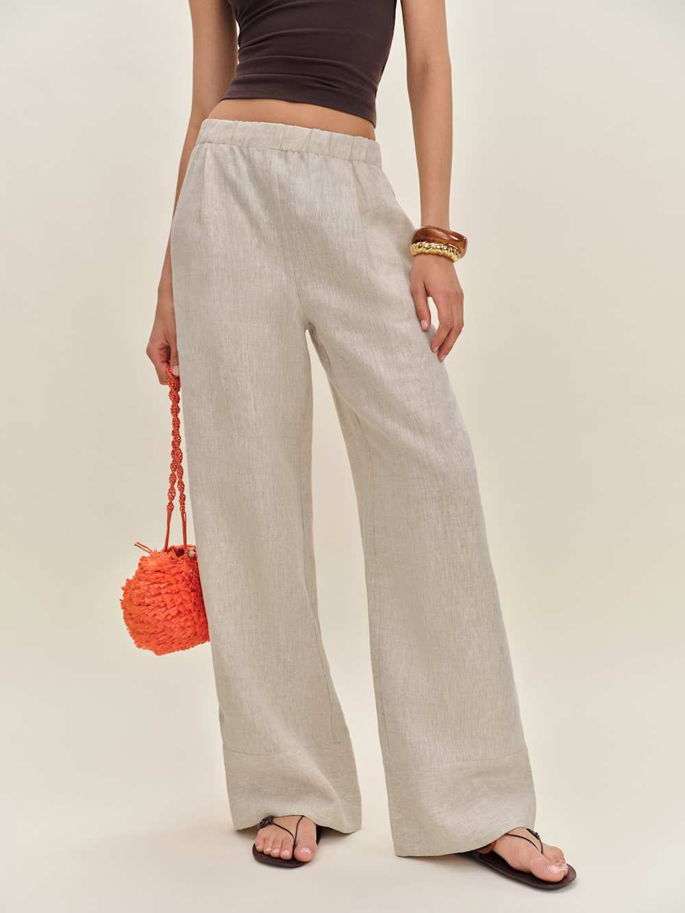 Fernando Linen Wide Leg Pant | Reformation (Global)