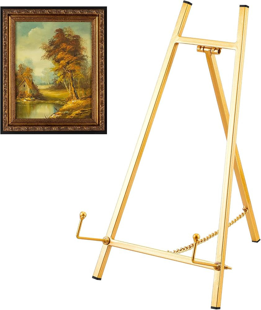 Leinuosen Metal Easel Stand 16.5 H x 8.7 W x 4.3 D Table Top Easel Stand for Display Tripod Art P... | Amazon (US)