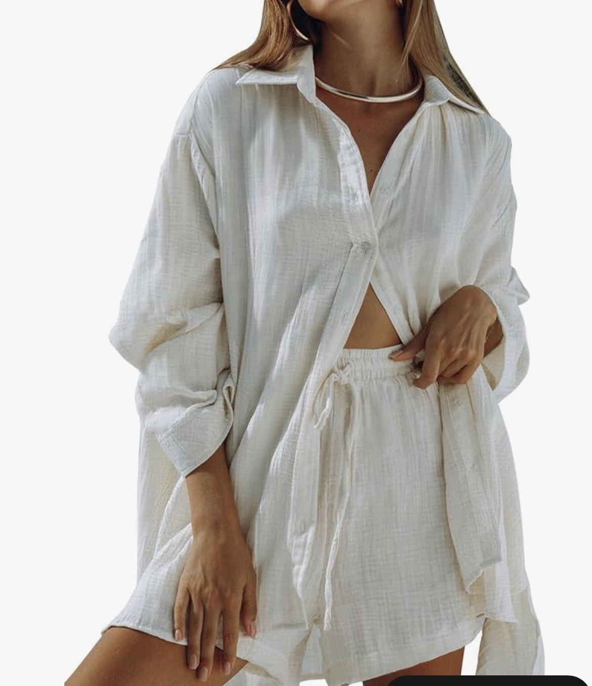 I also added this set to try on. On sale and I know i will wear on vacay and Summerr